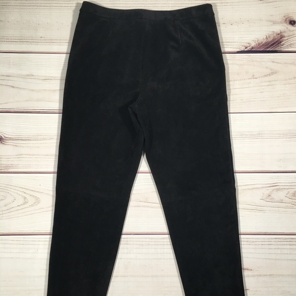 KARL LAGERFELD Black Fabric Suede Pants Size 4 - Picture 4 of 8